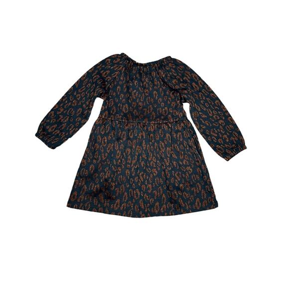 Cat & Jack Girls Dress Size 2T Black Gold Shimmer Animal Print Casual NWT - Picture 2 of 4